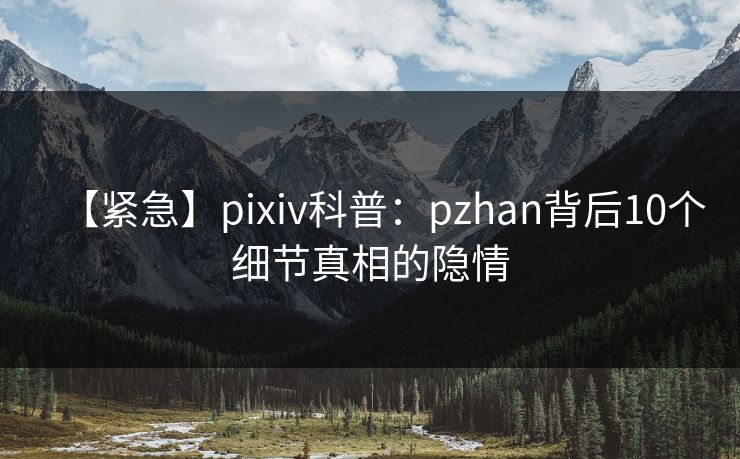 【紧急】pixiv科普:pzhan背后10个细节真相的隐情 【紧急】pixiv科普:pzhan背后10个细节真相的隐情