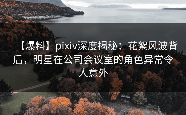 【爆料】pixiv深度揭秘:花絮风波背后,明星在公司会议室的角色异常令人意外 【爆料】pixiv深度揭秘:花絮风波背后,明星在公司会议室的角色异常令人意外
