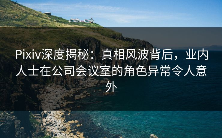Pixiv深度揭秘:真相风波背后,业内人士在公司会议室的角色异常令人意外