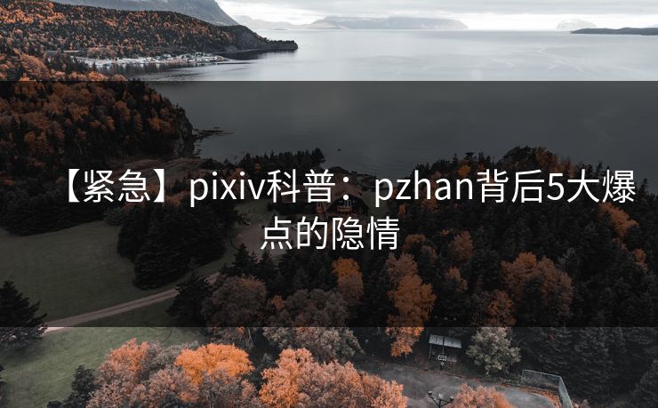 【紧急】pixiv科普:pzhan背后5大爆点的隐情 【紧急】pixiv科普:pzhan背后5大爆点的隐情